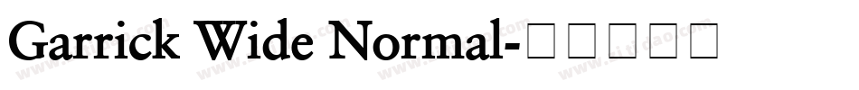 Garrick Wide Normal字体转换